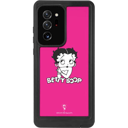 Betty Boop Pink Background Galaxy Note20 Ultra 5G Waterproof Case
